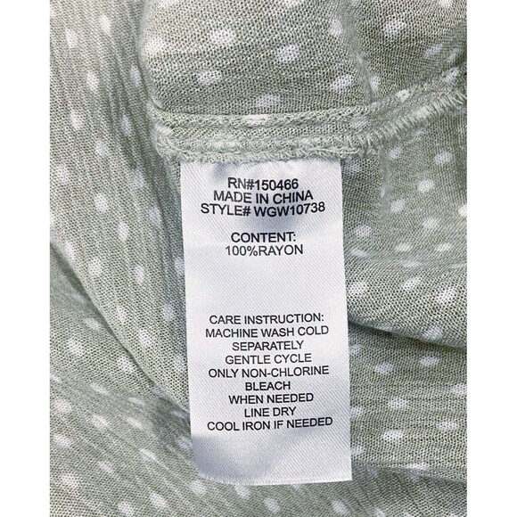 Market & Spruce Light Green in Polka Dot Print Lightweight Shirt Size Medium - Picture 6 of 8